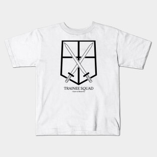 attack on titan logo trainee squad Kids T-Shirt